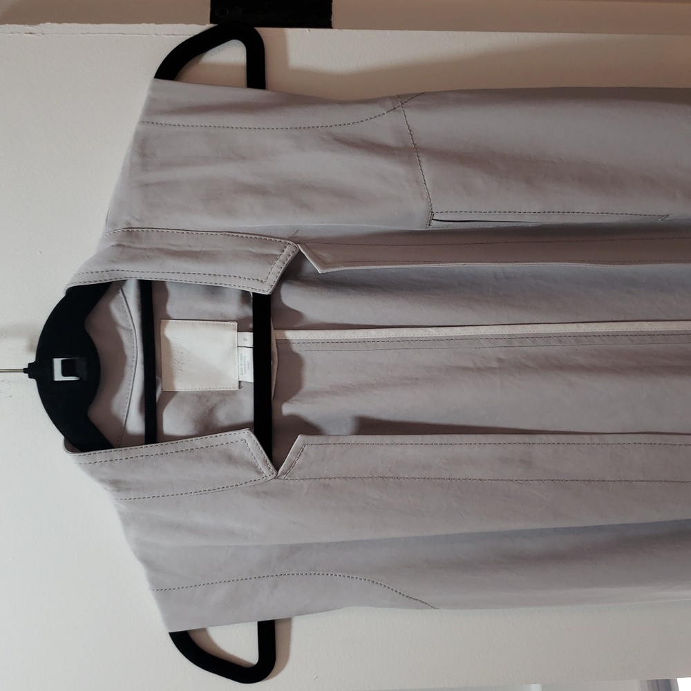 DKNY Petite Sleeveless Gray Thin Jacket